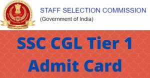 SSC Graduate Level CGL Admit Card 2022
